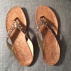 DKNY Cork Flat Sandals